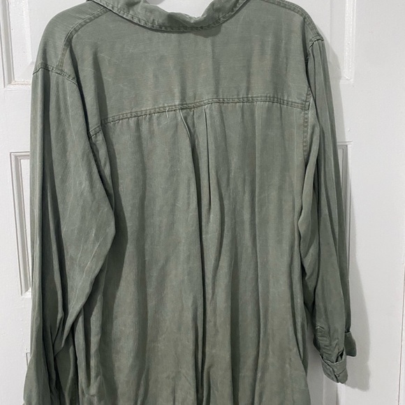 Green denim shirt dress! - Picture 2 of 3